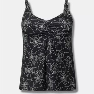 Torrid Foxy Spider Lace Side Sleeveless Tank Size 3